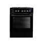 CUISINIERE GAS EXCELLENCE ELITE 60*60 4F COUVERCLE EN VERRE COULEUR NOIR MATTE